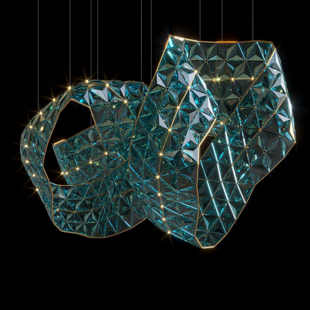 White Bell Cluster Chandelier