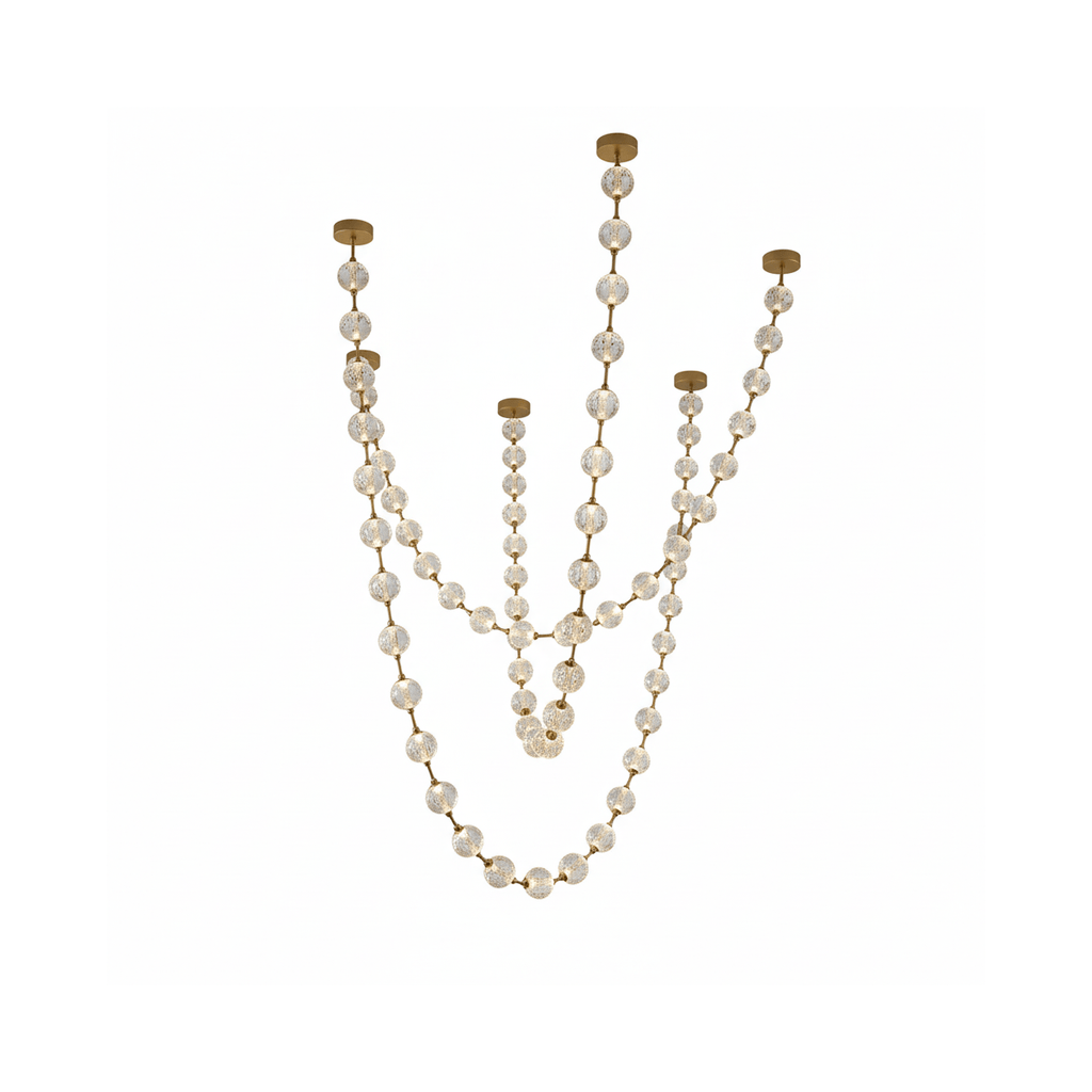 Strand Necklace Chandelier lighting by Bling Lighting Studio