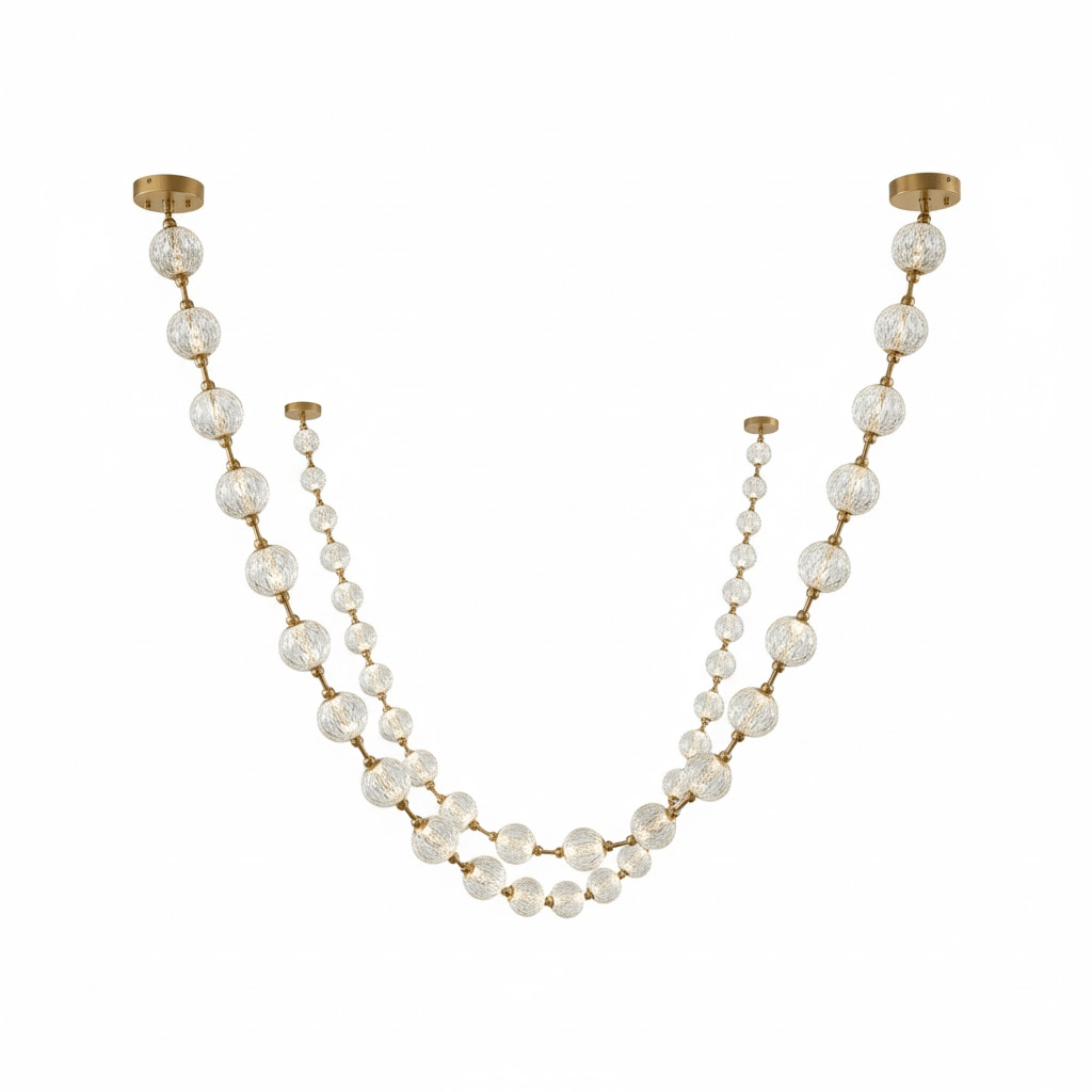 Strand Necklace Chandelier lighting by Bling Lighting Studio