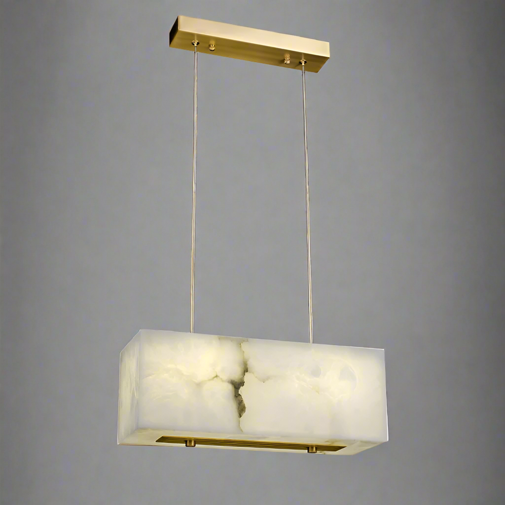 Leroy Alabaster Chandelier material and finish detail