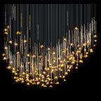 Amber Blossom Rain Chandelier