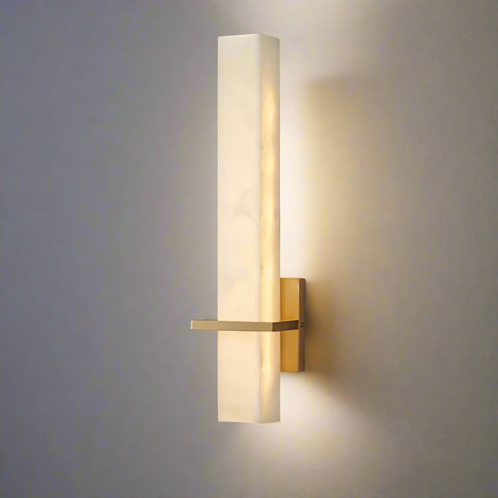 Varella Alabaster Wall Sconce material and finish detail