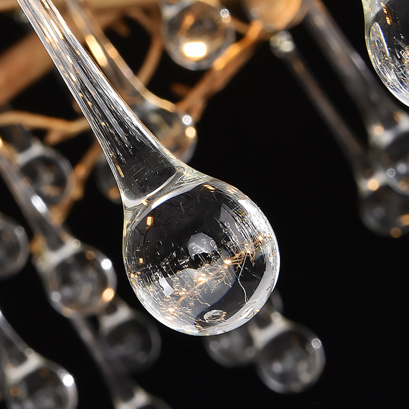 Iris Raindrop Clear Crystal Ring Branch Chandelier by Bling Lighting Studio