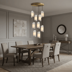 Lunara Alabaster Chandelier detail view