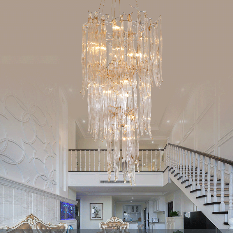 Luxury Crystal Branch Chandelier for Staircase by Bling Lighting Studio