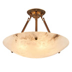 Vintage Round Alabaster Flush Mount Ceiling Light product image
