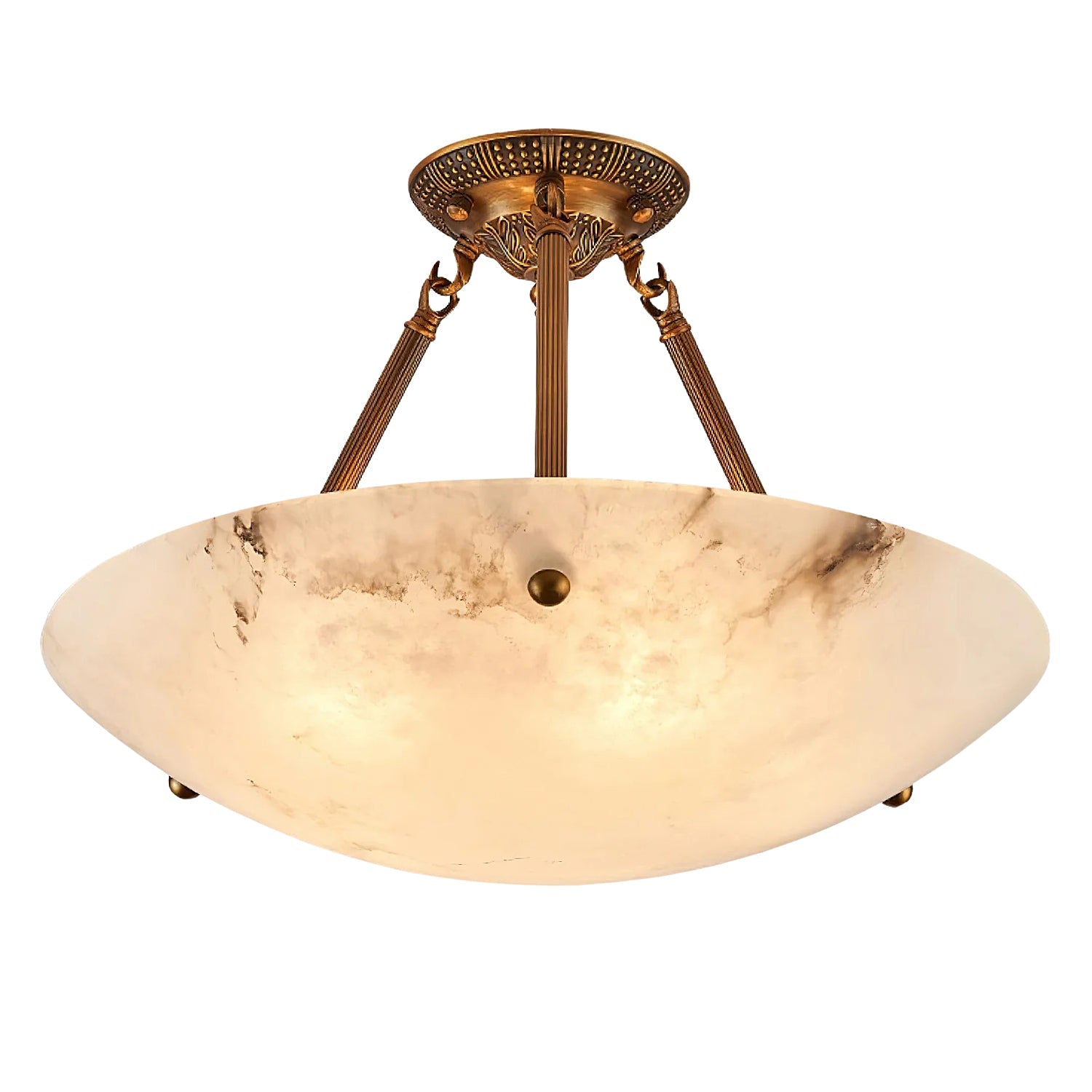 Vintage Round Alabaster Flush Mount Ceiling Light product image