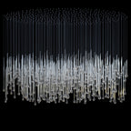 Crystal Teardrop Tube Rain Chandelier