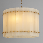 Valmont Alabaster Round Chandelier 16" material and finish detail