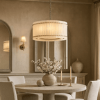 Valmont Alabaster Round Chandelier 24" detail view