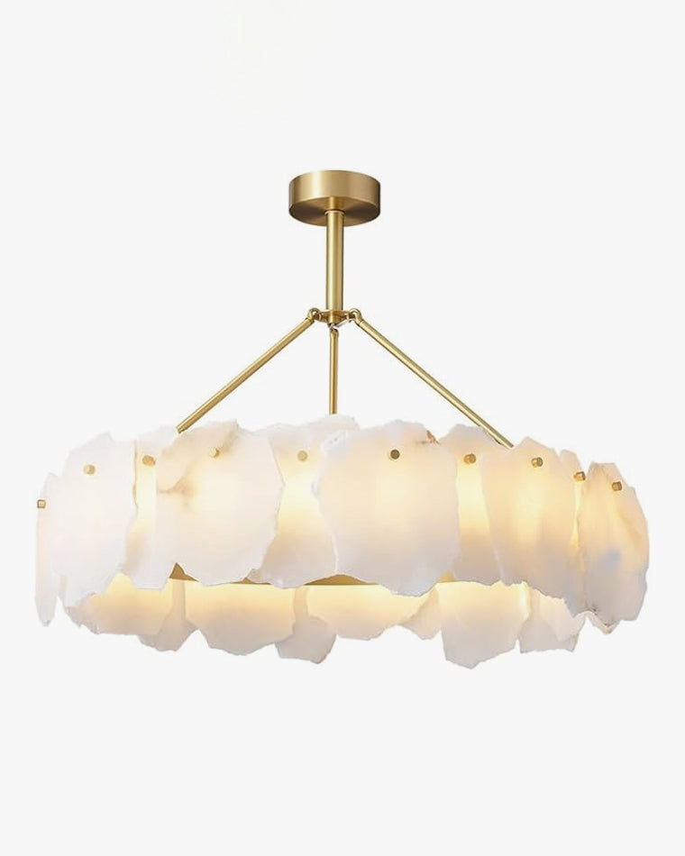 Alabaster Round Chandelier-WM2392a by Bling Lighting Studio
