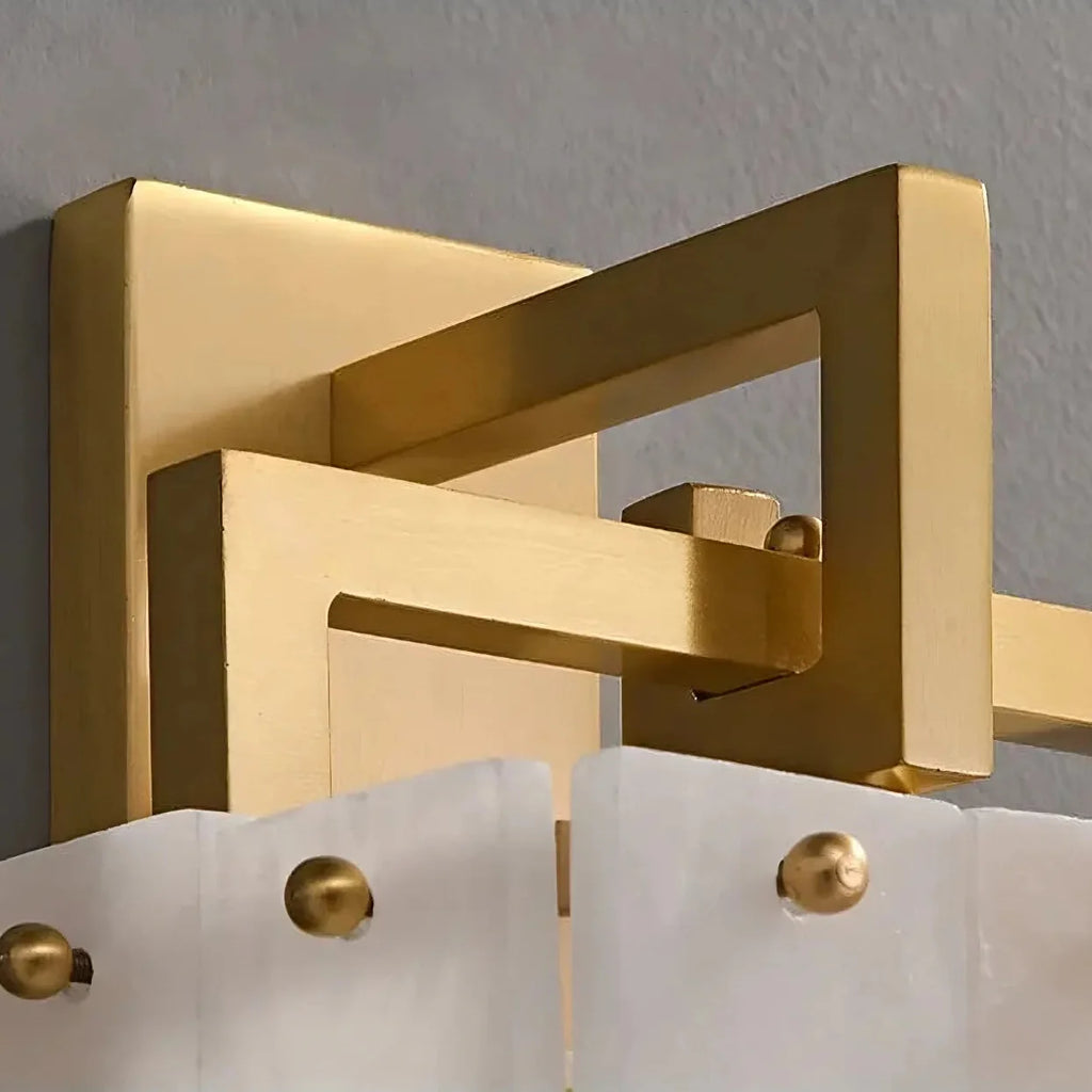 Stuart Modern Alabaster & Copper Wall Sconce product image