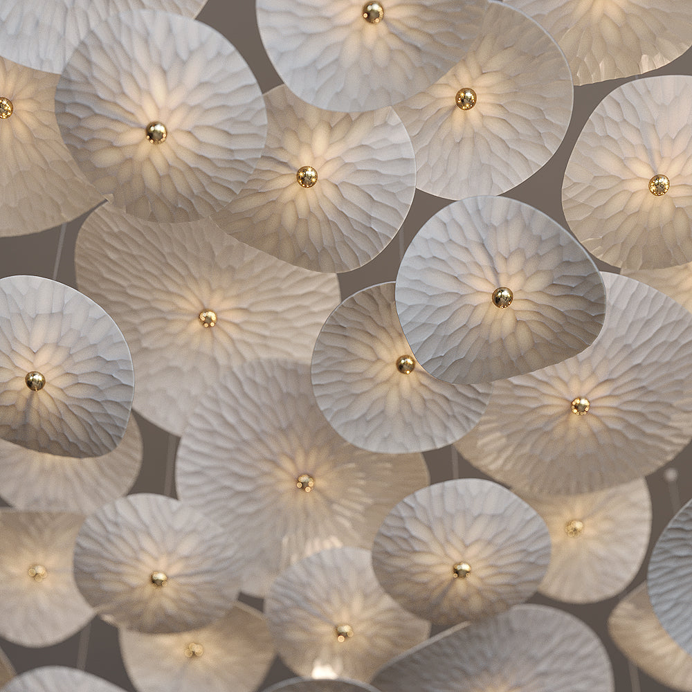 Ivory Pebble Cloud Chandelier