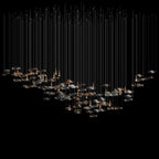 Amber Glass Drift Chandelier