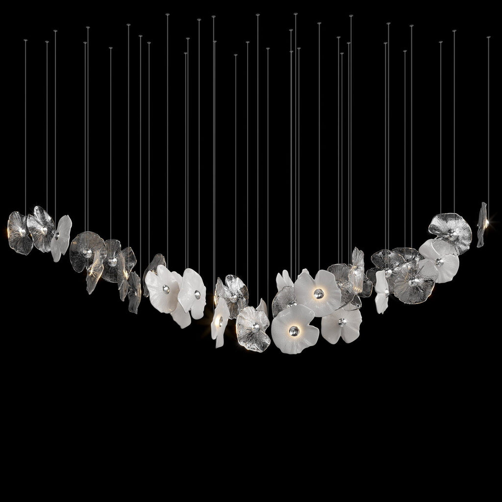 Frosted Blossom Cluster Chandelier