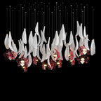 Green Orchid Cascade Chandelier