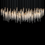 Frosted Tube Cluster Chandelier
