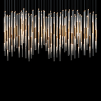 Frosted Tube Cluster Chandelier