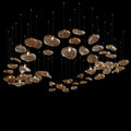Amber Pebble Orbit Chandelier