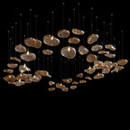 Amber Pebble Orbit Chandelier