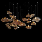 Amber Pebble Orbit Chandelier