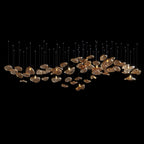 Amber Pebble Orbit Chandelier