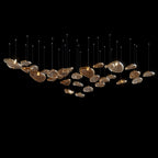 Amber Pebble Orbit Chandelier