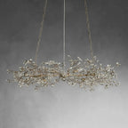 Crystal Flowers Fiore Linear Chandelier