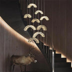 Rainbow Modern Rock Crystal Staircase Chandelier by Bling Lighting Studio