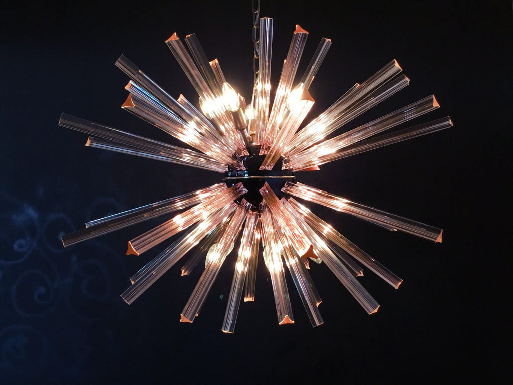 Murano Chandelier | 50 Pink Sputnik detail by Bling Lighting Studio
