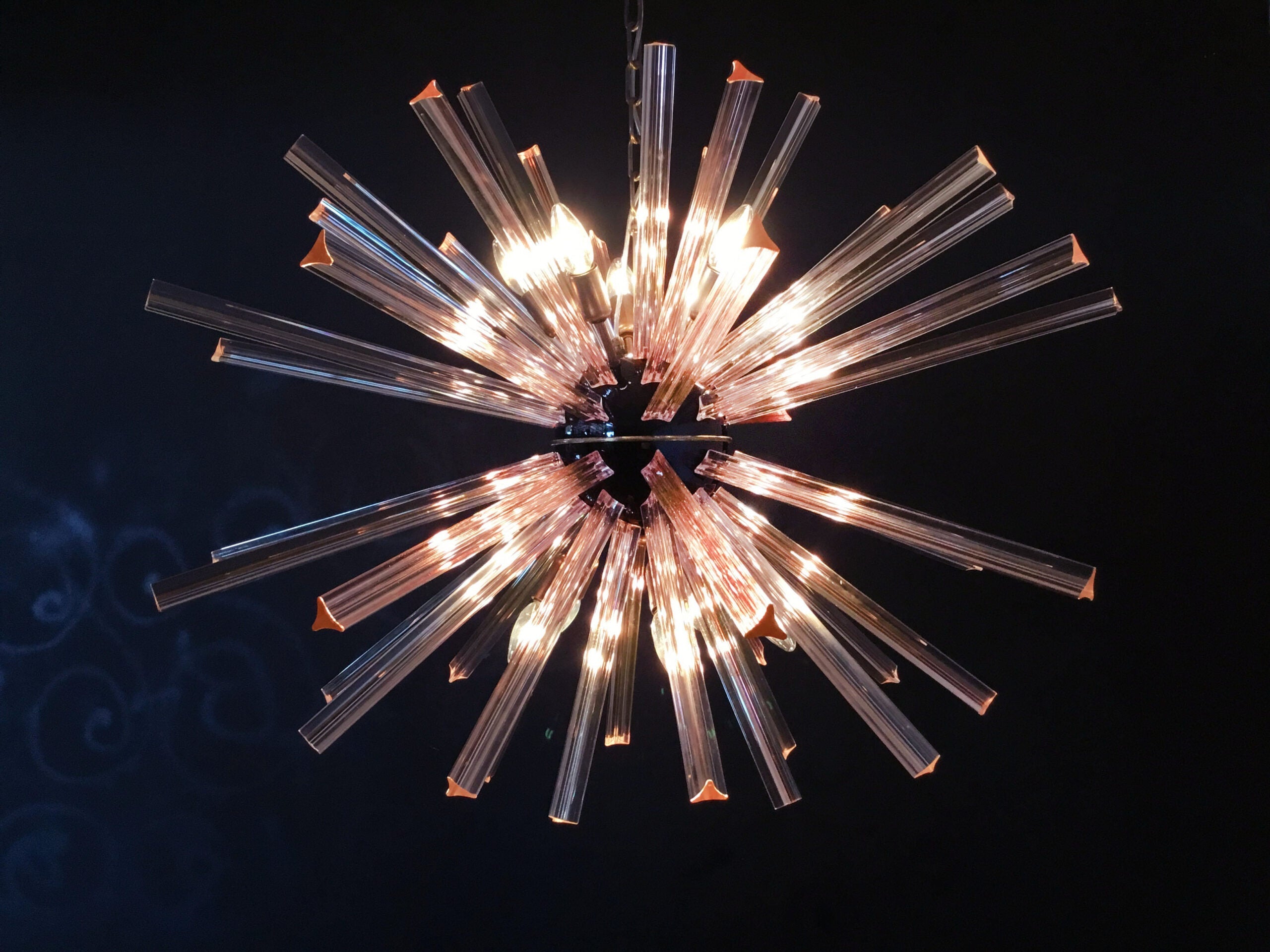 Murano Chandelier | 50 Pink Sputnik detail by Bling Lighting Studio