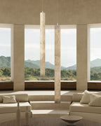 Vertical Roller Alabaster Pendant Light by Bling Lighting Studio