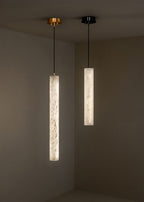 Vertical Roller Alabaster Pendant Light by Bling Lighting Studio