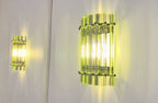 Murano Wall Lamp | 7 Green Prism Glass | Set of 2