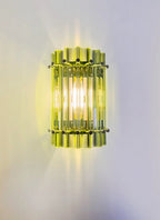 Murano Wall Lamp | 7 Green Prism Glass | Set of 2
