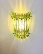 Murano Wall Lamp | 7 Green Prism Glass | Set of 2