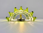 Murano Wall Lamp | 7 Green Prism Glass | Set of 2
