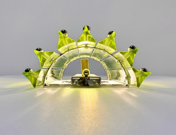 Murano Wall Lamp | 7 Green Prism Glass | Set of 2