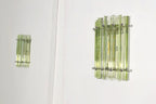 Murano Wall Lamp | 7 Green Prism Glass | Set of 2