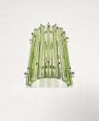 Murano Wall Lamp | 7 Green Prism Glass | Set of 2