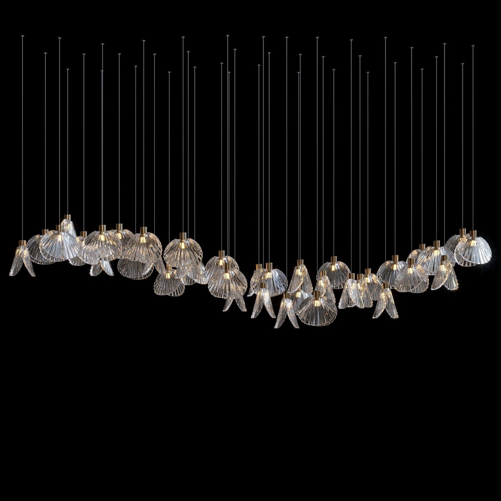 Crystal Shell Cluster Chandelier