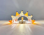 Murano Wall Lamp | 7 Clear Yellow Prism Glass | Set of 2