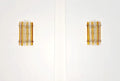 Murano Wall Lamp | 7 Clear Yellow Prism Glass | Set of 2