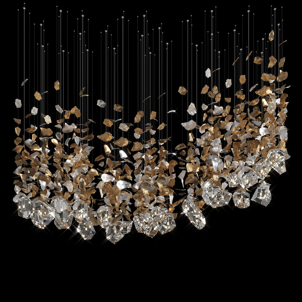 Crystal Leaf Scatter Chandelier