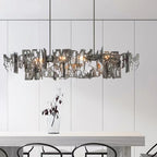 Oversize Post-modern Avant Art Irregular Metal Piece Chandelier for Living/Dining Room/Kitchen Island