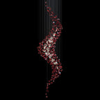 Crimson Crystal Scatter Chandelier