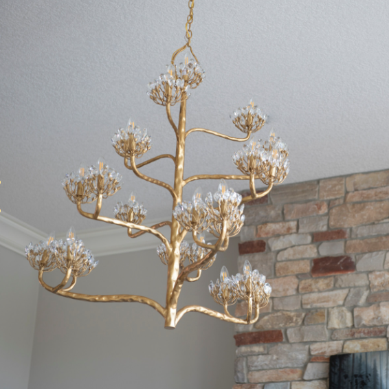 Mina Luxury Branch Flower Chandelier by Bling Lighting Studio