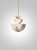 Hemisphere Alabaster Pendant by Bling Lighting Studio