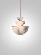 Hemisphere Alabaster Pendant by Bling Lighting Studio