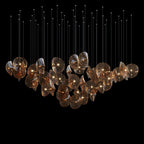 Clear Ripple Disc Cluster Chandelier